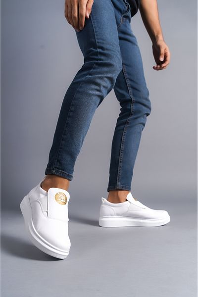BZ Moda B161 BT Laceless Elastic Orthopedic Sole Ανδρικά αθλητικά παπούτσια Casual Λευκά