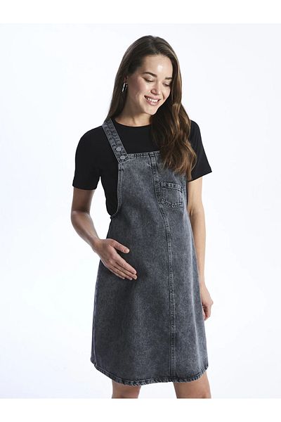 LC Waikiki LCWAIKIKI Maternity τετράγωνο λαιμό ίσιο λουράκι εγκυμοσύνης Jean Salopet