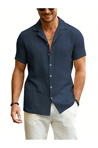 YNGMENCLASS APAŞ ЯКА SLİM FİT ЛІКРАЛІ ДОКТУ КОРОТКИЙ РУКАВ СОРОЧКА