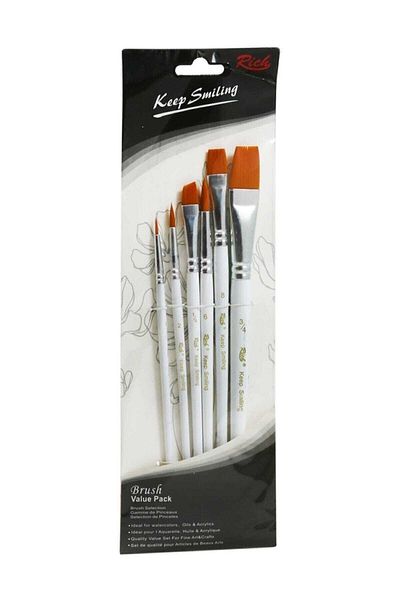 Richie Rich Design Rich Keep Smile 6-Piece Mixed Brush Set