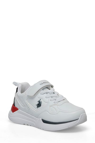 U.S. Polo Assn. Boy's White Sneakers - INTER JR 4FX