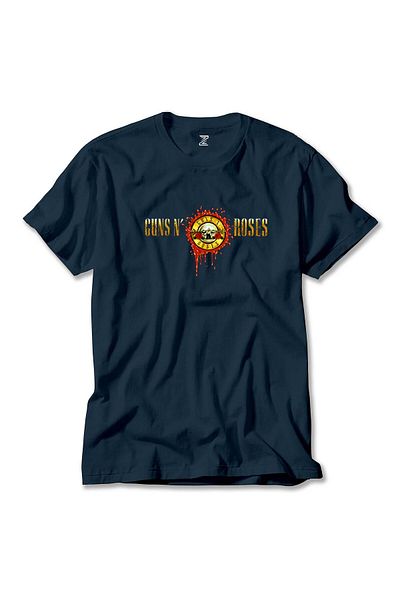 Z zepplin Μπλουζάκι με λογότυπο Guns N Roses Drops Navy Blue