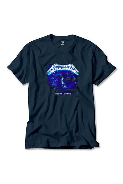 Z zepplin Μπλουζάκι Metallica Ride The Lightning Navy Blue