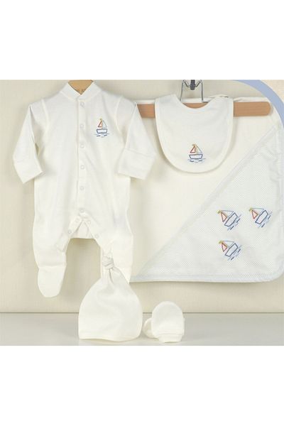 Mede Kids Medekids Sailing Jersey 5-Piece Set White 0-3 Months