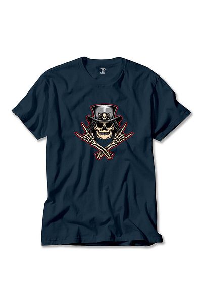 Z zepplin Μπλουζάκι Slash Skull Navy Blue