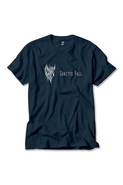 Z zepplin T-shirt Sanitys Fall Text Navy Blue