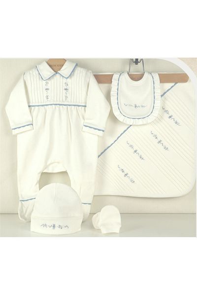 Mede Kids Medekids Waterway 5-piece Set Ecru & Pink 0-3 Months