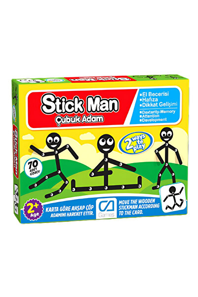 CA Games لعبة Stick Man Stick Man مع 70 قطعة من الصناديق التعليمية الممتعة لل...