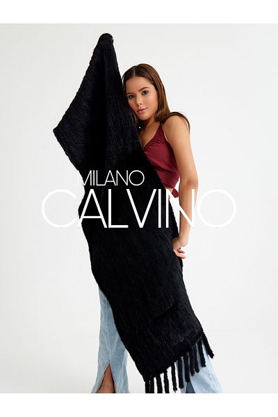 Milano Calvino Mink Knitted Fur Shawl