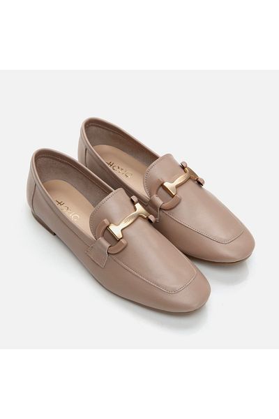 Hotiç Natural Genuine Leather Women's Loafer