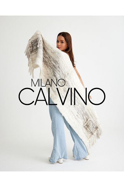 Milano Calvino Mink Knitted Fur Shawl