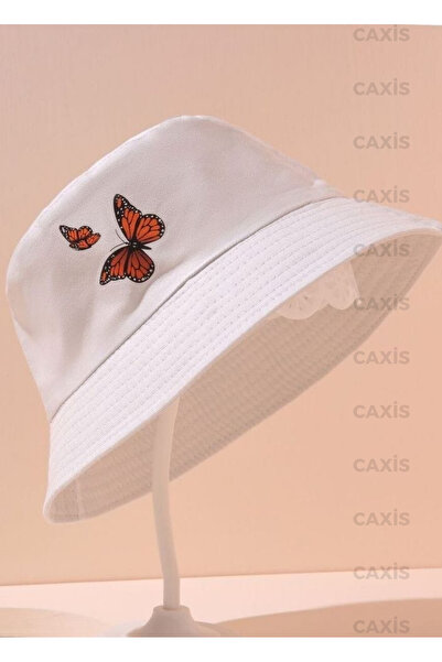 GYES Summer Bucket printed Double Butterfly Bucket Hat 56-58 CM
