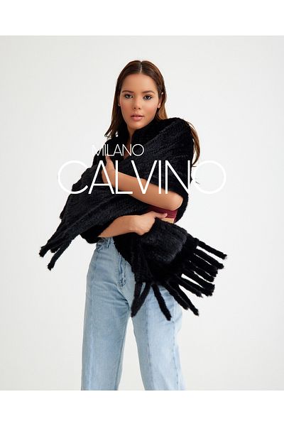 Milano Calvino Mink Knitted Fur Shawl