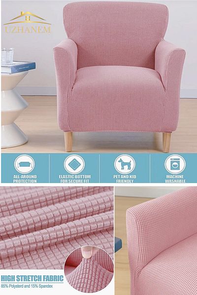 uzhanem Lycra Seat Cover 3+2+1+1.Seat Cover Elastic Flexible Washable Square Pattern Barrier Anthracite