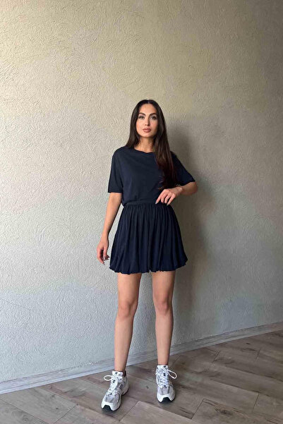 My Blog Marineblaues Ballonrock-Modal-Set