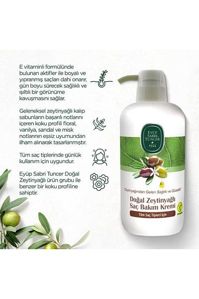 Eyüp Sabri Tuncer Natural Olive Oil 3-Piece Conditioner Set - 600 ml ROSIE