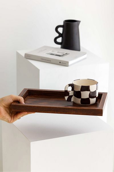 Maison Avf Antique Mini Organizer - Rectangular Model Wooden Tray (29X19CM)