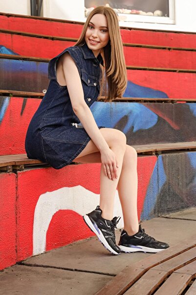 Jump 29940 Women - Black Purple Anatomical Breathable Orthopedic Sports Shoes