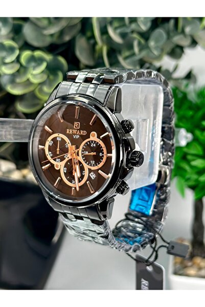 Reward New Season Waterproof Calendar Active Function Steel Band Men's Wristwatch with 2 Years Warranty