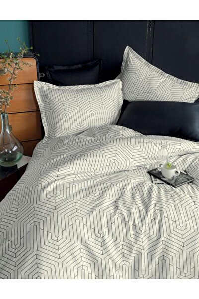 İssimo Home STRADA БЯЛ ПАМУЧЕН САТЕНЕН КОМПЛЕКТ ЗА ДВОЙНО ЛЕГЛО