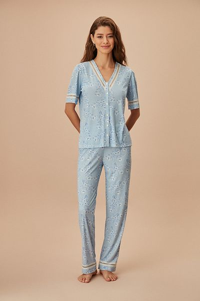 SUWEN Young Mother Masculine Pajama Set