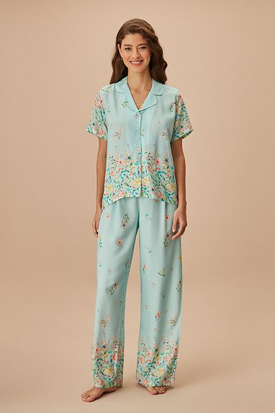 SUWEN Set de pijamale de lux masculin