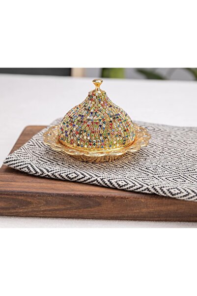 KT HOME Kahve Seti Kahve Fincanı 6 Kişilik Taşlı Takım Türk Kahvesi Fincan Kristal Fincan Zamak Taşlı