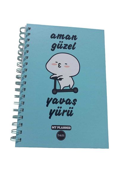Bam Oh Beautiful - Slow Walking and Talking Agenda, Academic Yearly Planner Notebook, Blue Stationery