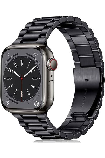Apple Watch Series 9 8 7 6 5 4 3 2 1 SE 42-44-45mm Compatible Strap Stainless Stylish Steel Design Strap