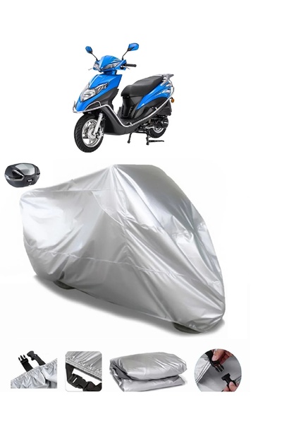 AUTOLION Mati 125Kanuni- Motorcycle Tarpaulin, Back Bag Compatible