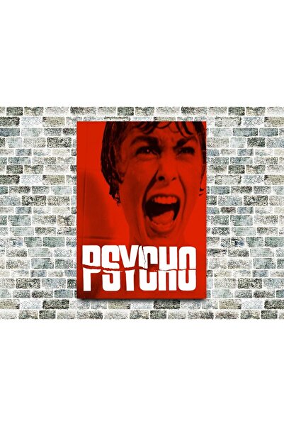 icase Poster Psycho de Alfred Hitchcock, tablou pe lemn