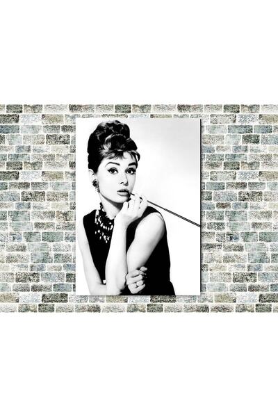 icase Tablou din lemn Audrey Hepburn Dimensiune mare