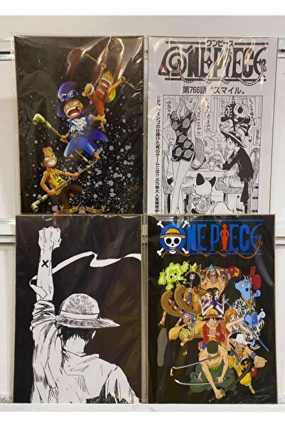 icase Ξύλινο Σετ Ζωγραφικής One Piece 4 Τεμαχίων Luffy Zoro Portgas Anime