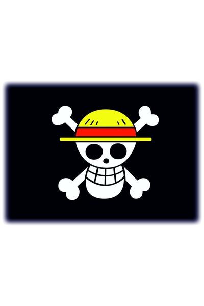 icase Pictură mare pe lemn cu steagul piratilor One Piece