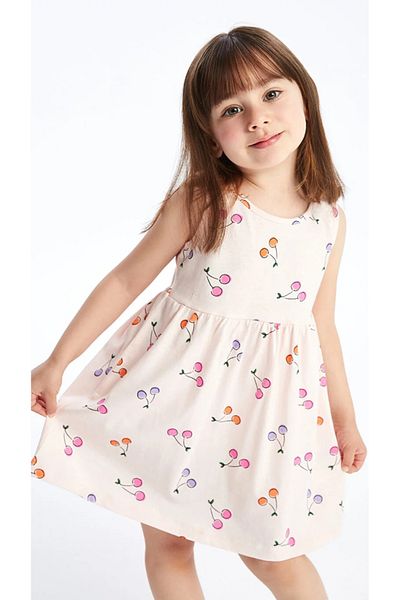 LC Waikiki LCW baby Crew Neck Printed Baby Girl Dress