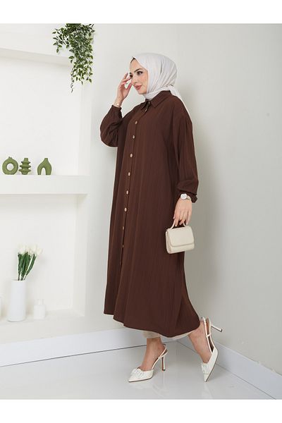 VOLT CLOTHİNG Maxi-Tunika aus Viskose mit Schlitz für Damen