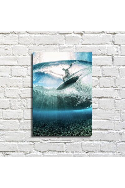 icase Surfing Sörf Wave Sea Tablou din lemn de dimensiuni mari