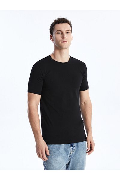 LC Waikiki Ανδρικό T-shirt με λαιμόκοψη με κοντό μανίκι