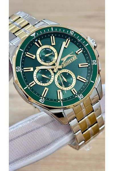 Slazenger Brand Month-Day Calendar Original 5 ATM Waterproof Men Wristwatch