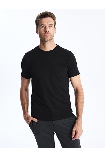 LC Waikiki Ανδρικό T-shirt με λαιμόκοψη με κοντό μανίκι