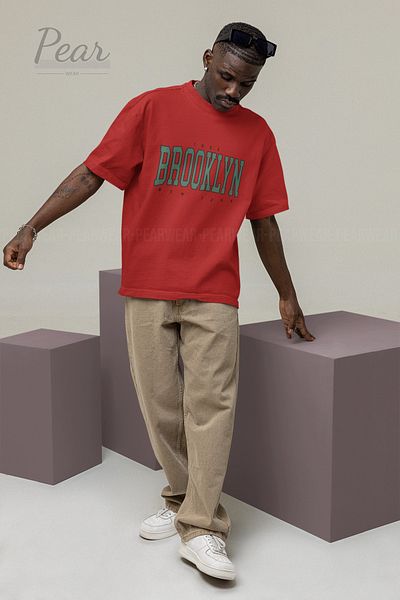 Pear Wear Μπλουζάκι με στάμπα Brooklyn Unisex T-shirt Oversize