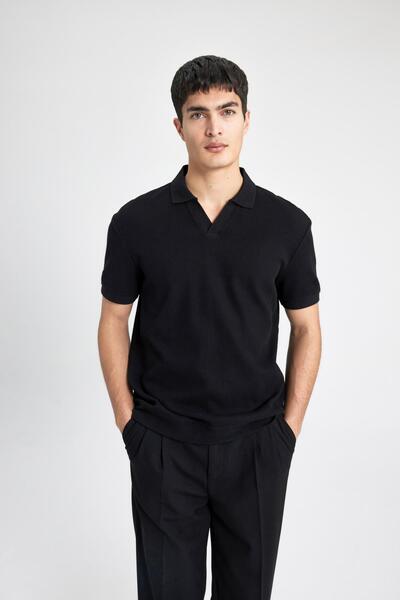 DeFacto Μπλουζάκι πόλο με κοντομάνικο μοντέλο Regular Fit B6382ax24sp