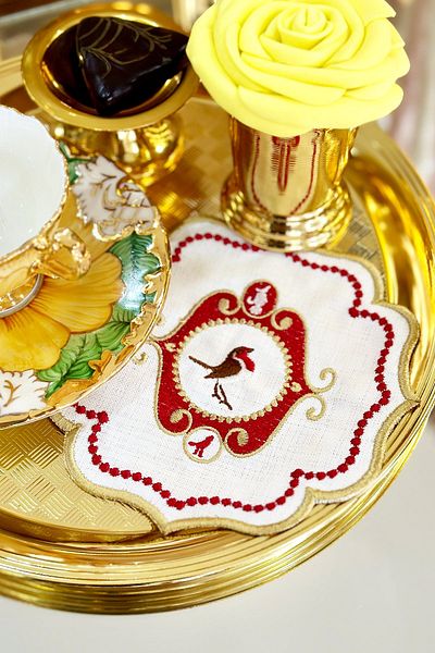 ARTER Home Red Bird Cocktail Napkins - Set of 6