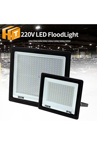 Hunta High Brightness LED Floodlight 100W 200W 300W IP66 Waterproof Flood Light For Garden Street Outdo...
