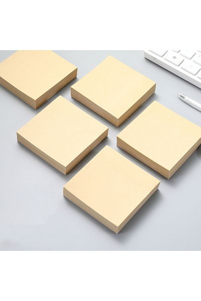 Choice 1Pcs 80Sheets Sticky Stationery Notepad Office Bookmark Sticky Notes Khaki / White /Stickers In N...