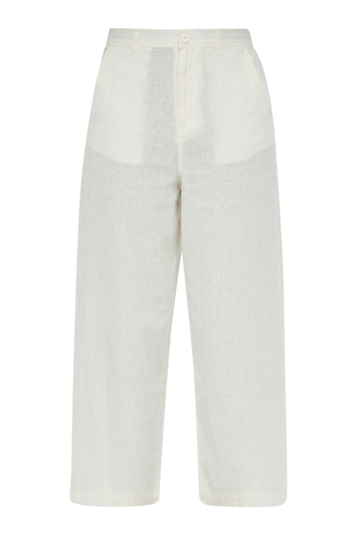 QS by s.Oliver Culotte in Webstruktur, Mid rise, Wide leg, Leinenmix