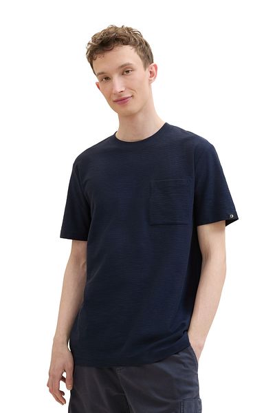 Tom Tailor Strukturiertes T-Shirt mit Tasche