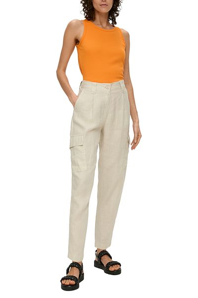 s.Oliver Leinenhose mit Cargotaschen