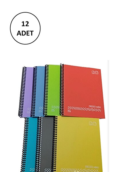 Gıpta FRESCO A4 72 Sheets Checked Plastic Notebook - 12 Pieces GP.3-4933000-2011