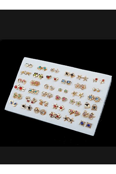 Shisa For Kids 4 Çift Kız Ve Kadın Küpesi, Rastgele Seçilmiş, Gümüş Ve Altın Metal Küpeler, Sevimli Tasarım.(131)